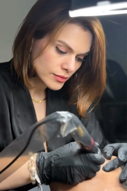 Maral at work — permanent makeup by Maral at Maralink Studio, Richmond Hill