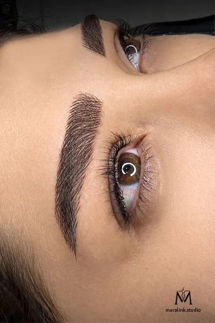 Eyebrow Microblading — Side Profile — permanent makeup by Maral at Maralink Studio, Richmond Hill