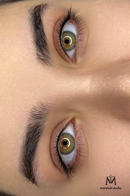 Permanent Eyeliner — Before & After — permanent makeup by Maral at Maralink Studio, Richmond Hill